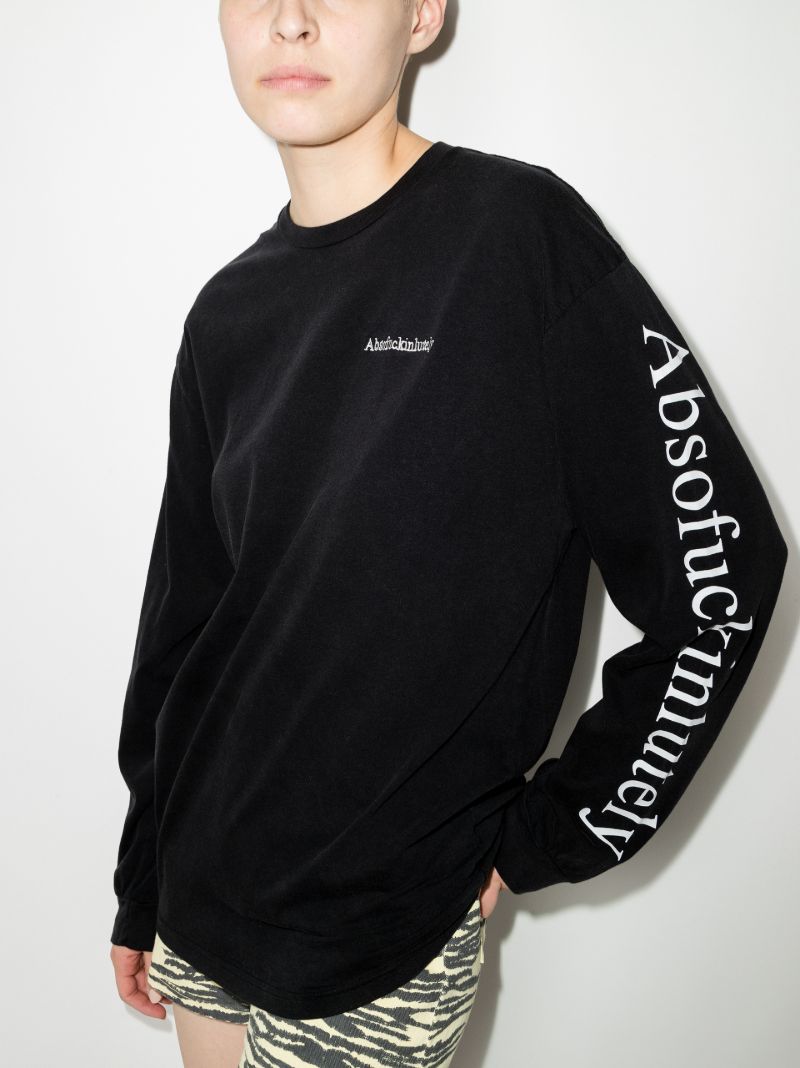 Slogan Print Cotton Sweatshirt