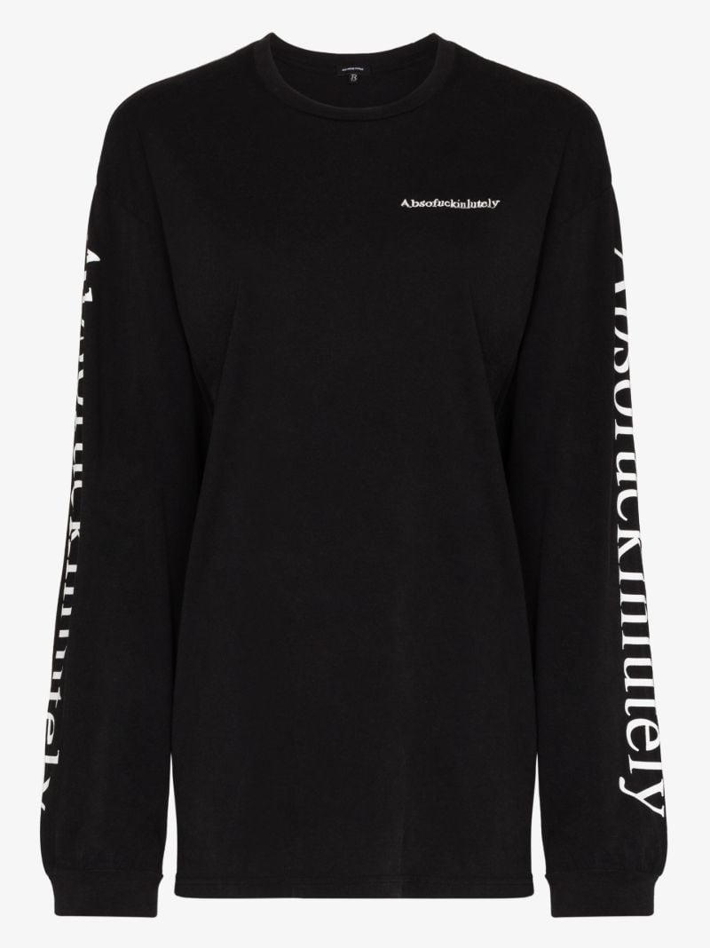 Slogan Print Cotton Sweatshirt