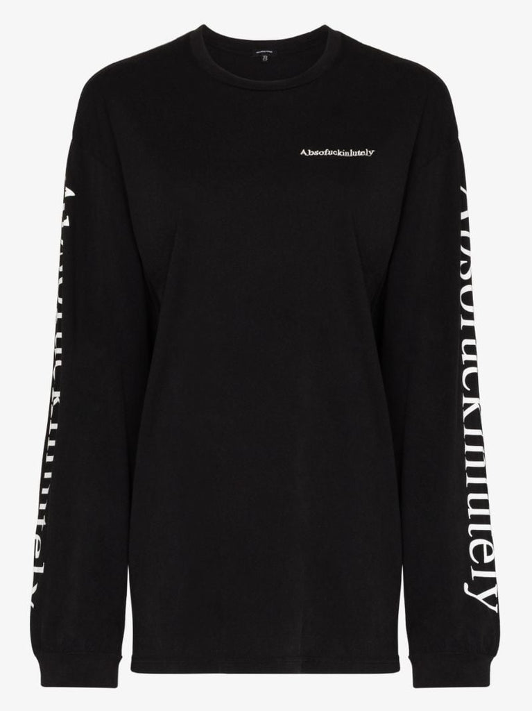 Slogan Print Cotton Sweatshirt
