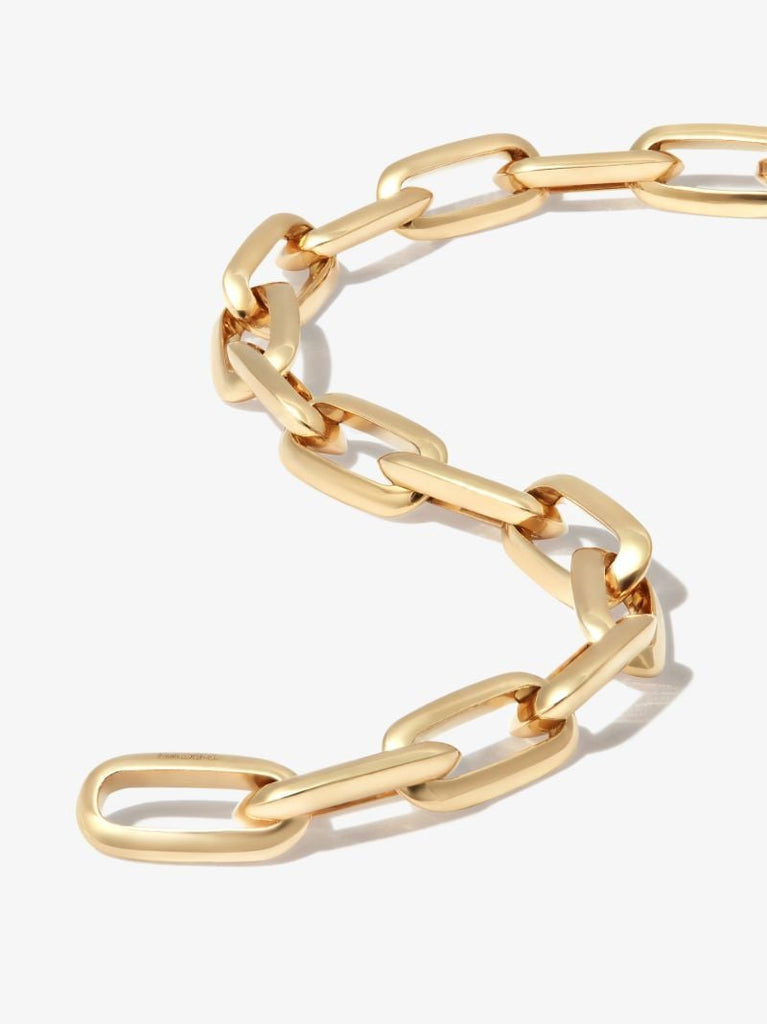 18k Yellow Gold Xs Knife Edge Chain Bracelet