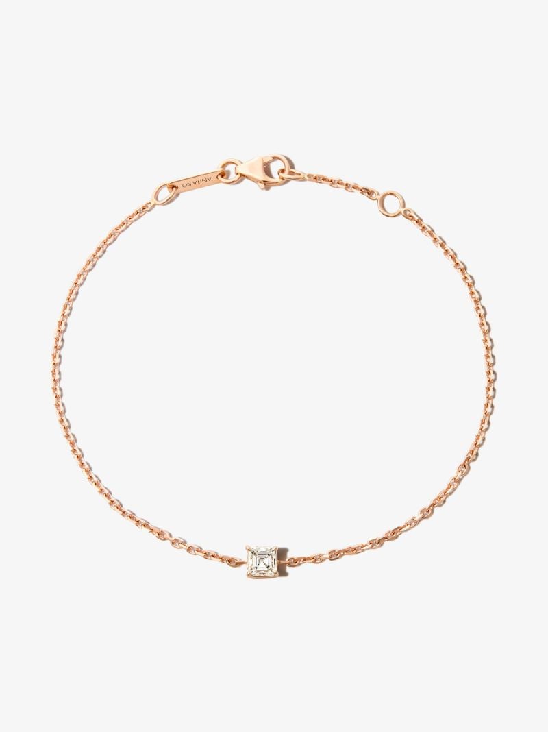 18k Rose Gold Diamond Chain Bracelet