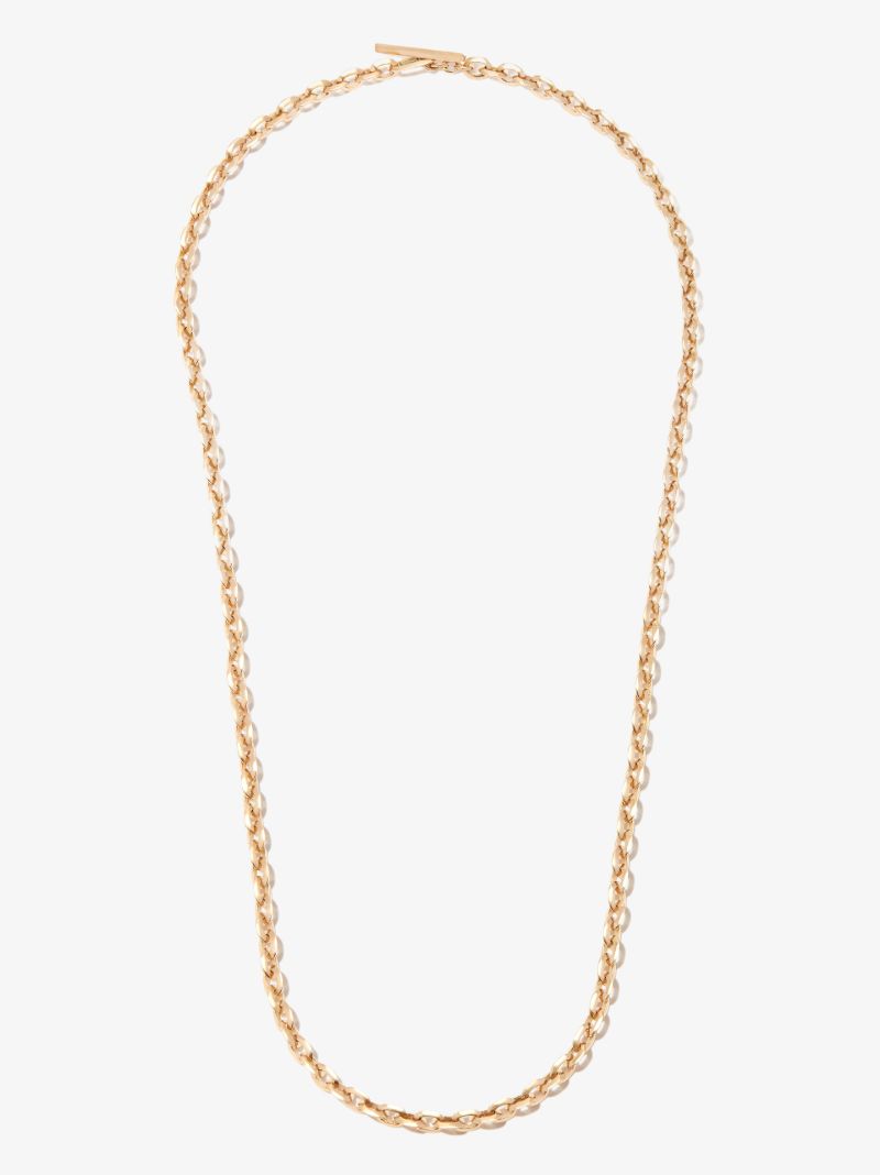 18k Yellow Gold Xs Knife Edge Chain Necklace