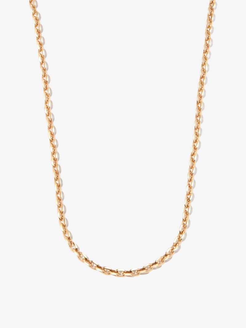 18k Yellow Gold Xs Knife Edge Chain Necklace
