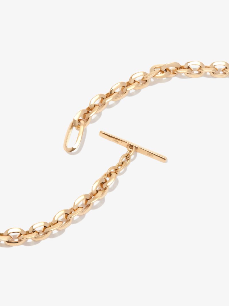 18k Yellow Gold Xs Knife Edge Chain Necklace