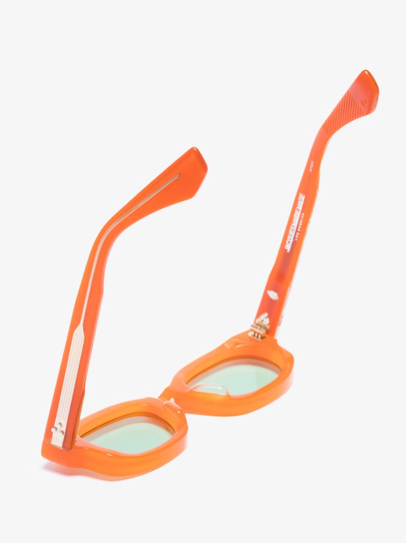 Orange Whiskeyclone Rectangular Sunglasses