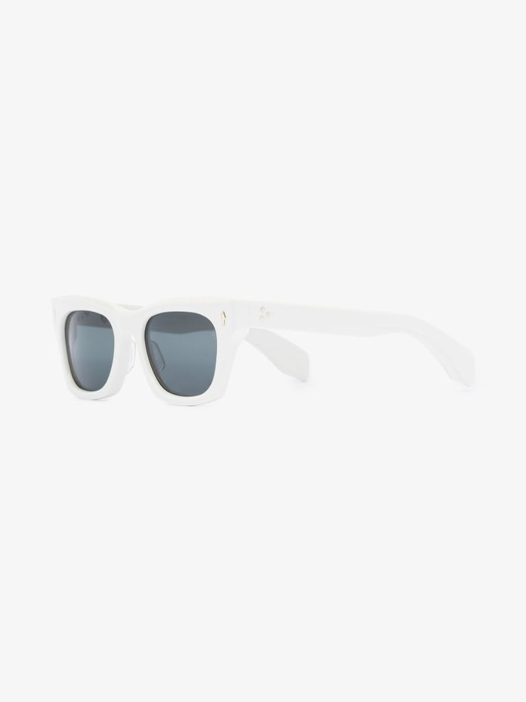 White Dealan Squared Frame Sunglasses