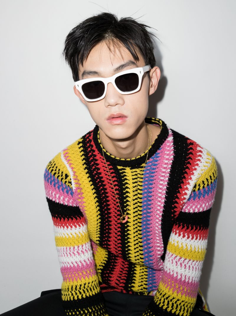 White Dealan Squared Frame Sunglasses