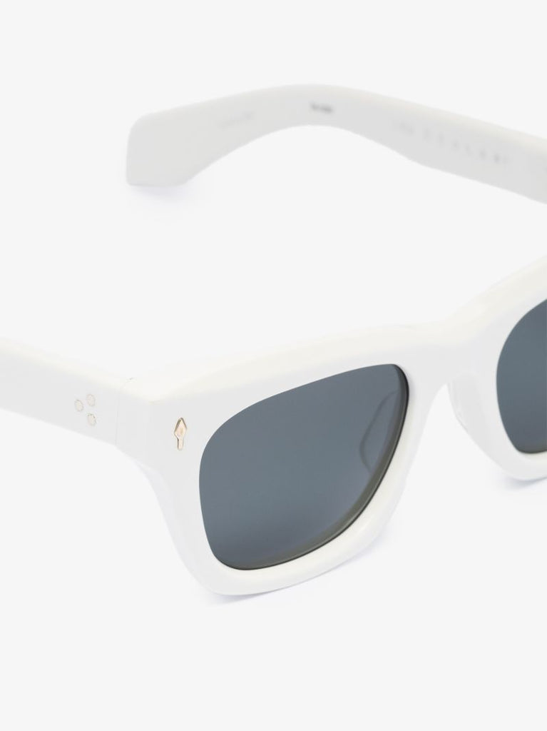White Dealan Squared Frame Sunglasses