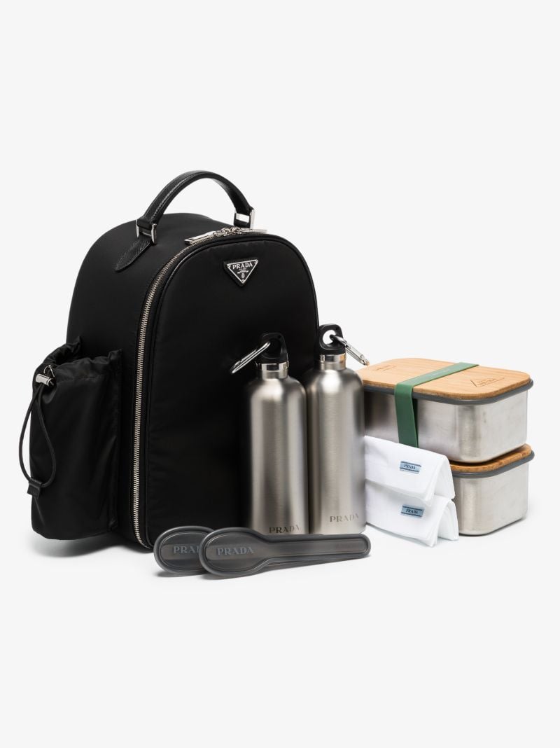 Black Re-nylon Picnic Backpack Set