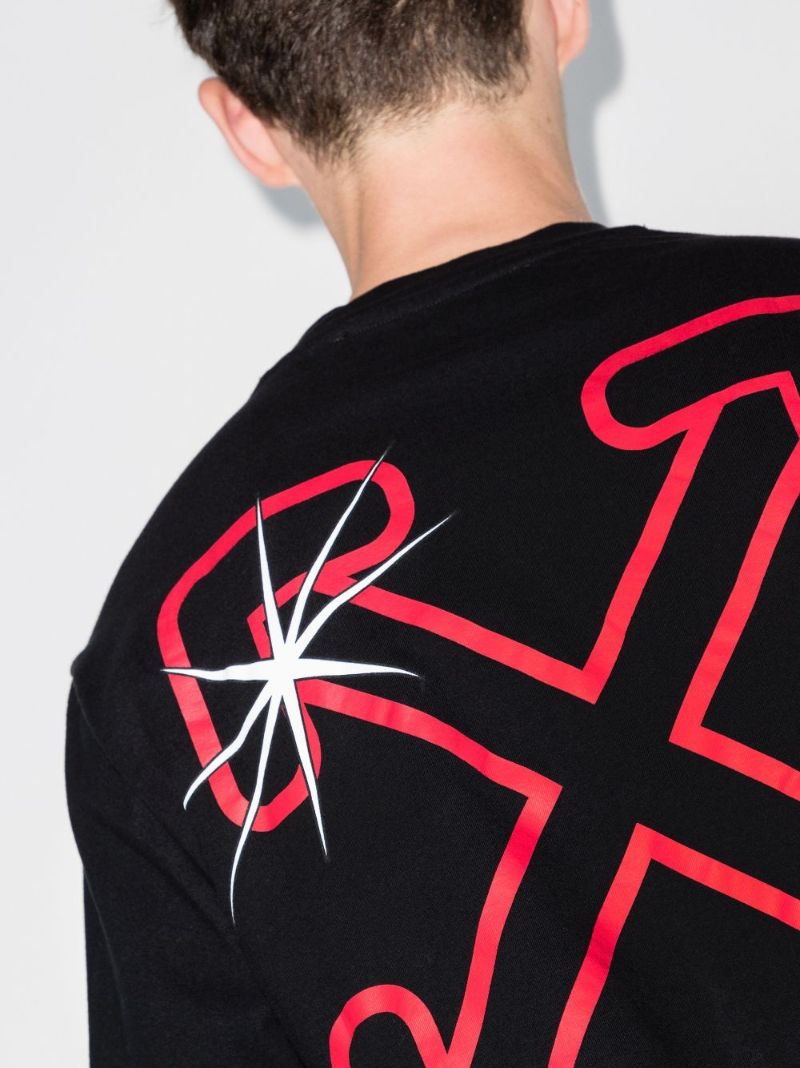 Starred Arrows Print T-shirt