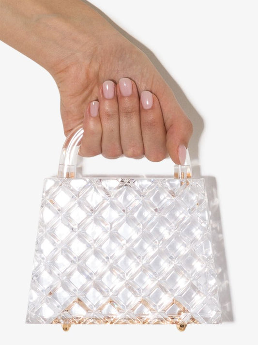 Clear Eva Diamond Pattern Mini Bag