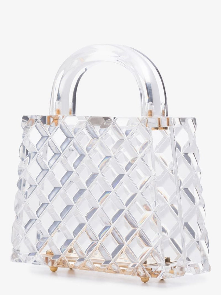 Clear Eva Diamond Pattern Mini Bag
