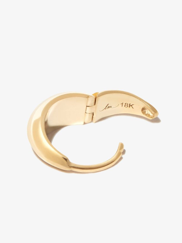 18k Yellow Gold Small Crescent Hoop Earring