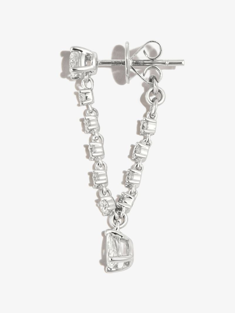 18k White Gold Olivia Diamond Drop Earring