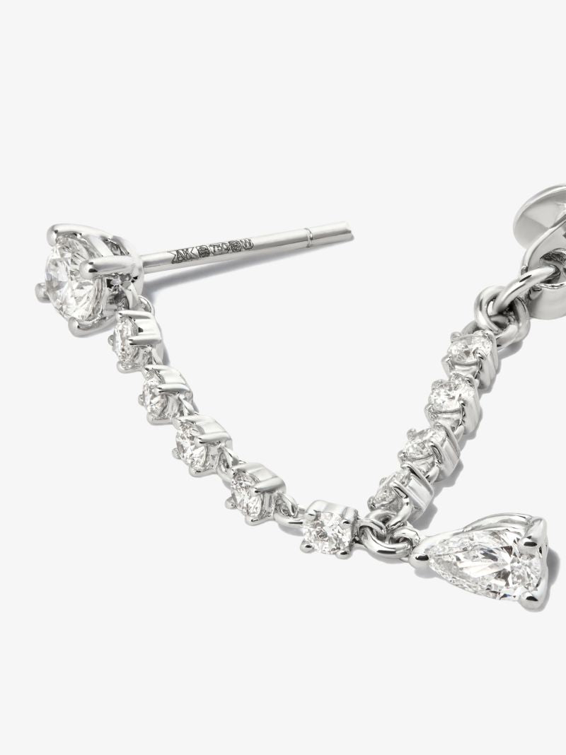 18k White Gold Olivia Diamond Drop Earring