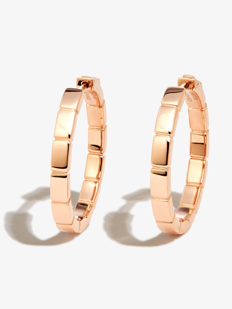 18k Rose Gold Bunny Hoop Earrings