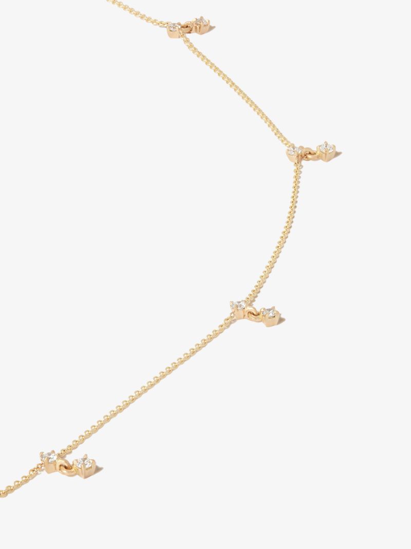 14k Yellow Gold Ã_x0083_â_x0080_°clat Diamond Station Necklace
