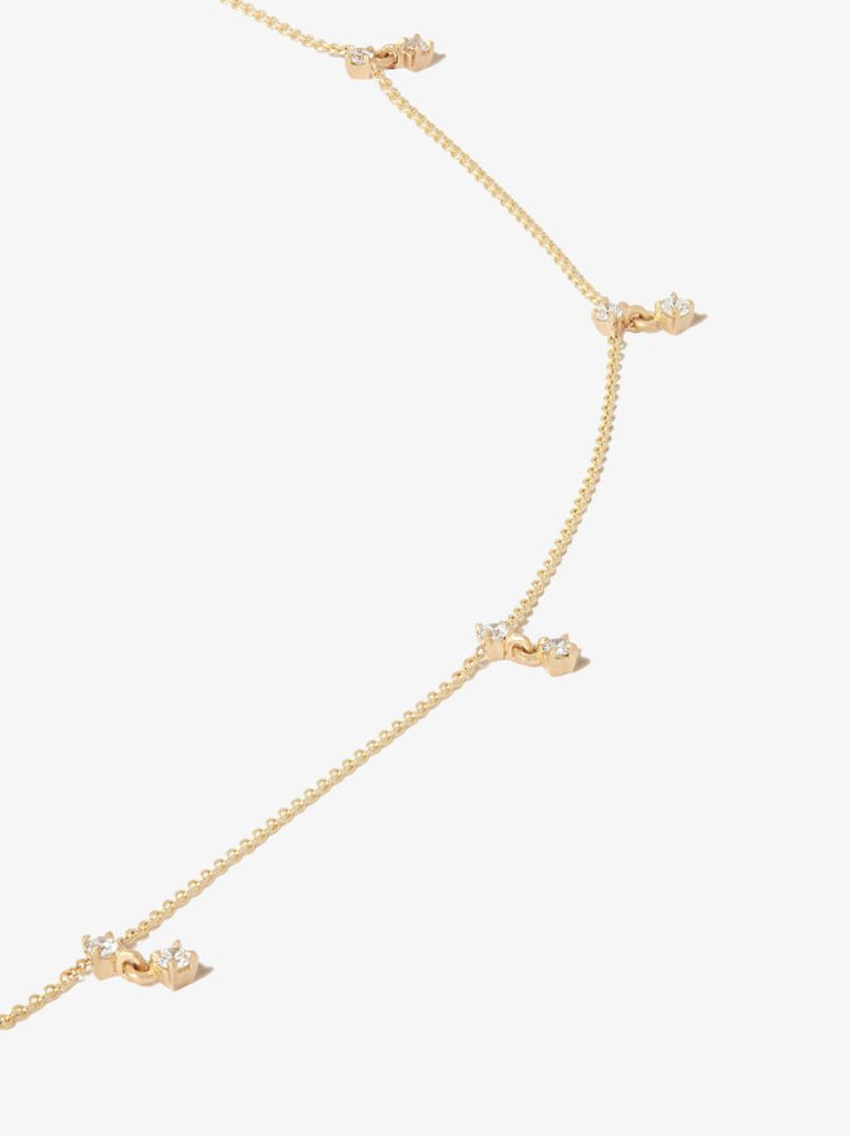 14k Yellow Gold Ã_x0083_â_x0080_°clat Diamond Station Necklace