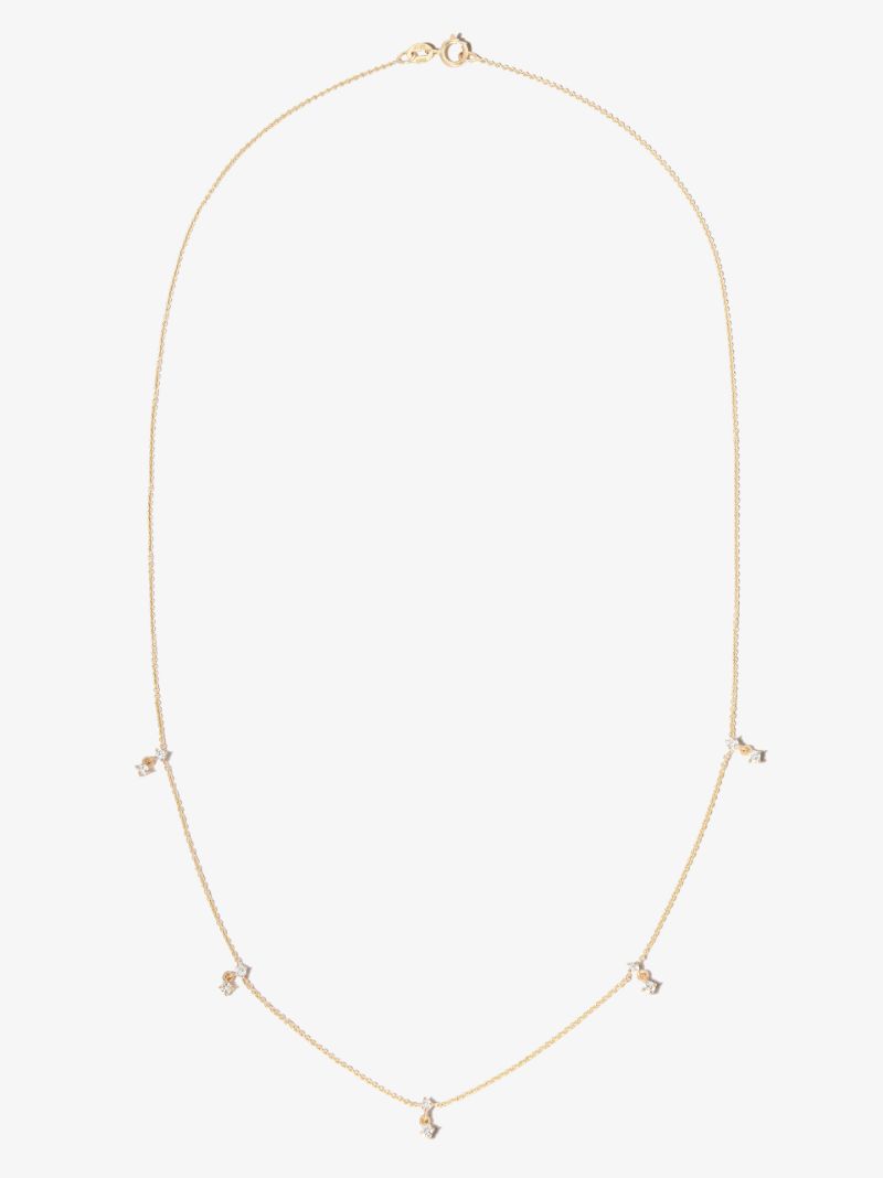 14k Yellow Gold Ã_x0083_â_x0080_°clat Diamond Station Necklace