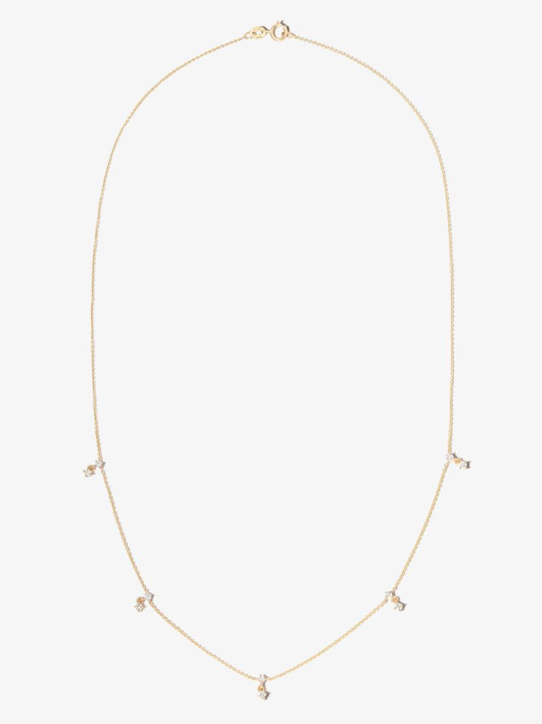 14k Yellow Gold Ã_x0083_â_x0080_°clat Diamond Station Necklace