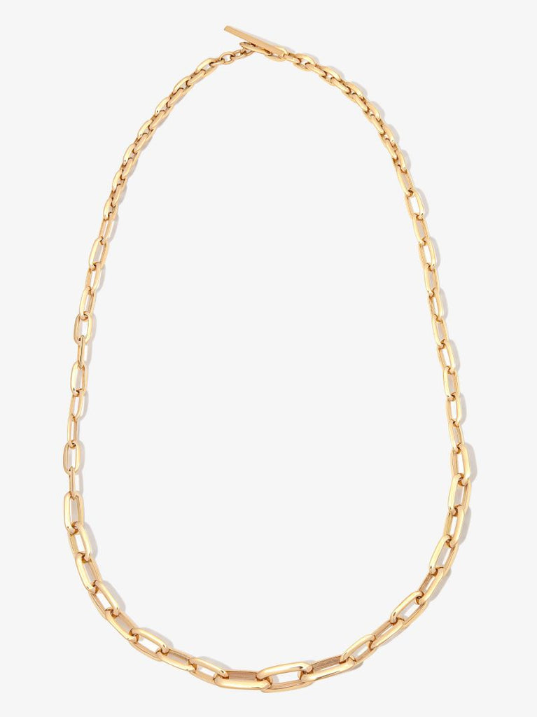 18k Yellow Gold Chubby Knife Edge Chain Necklace