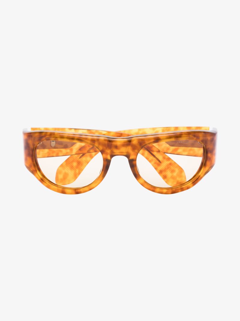 Brown Clyde Oval Sunglasses
