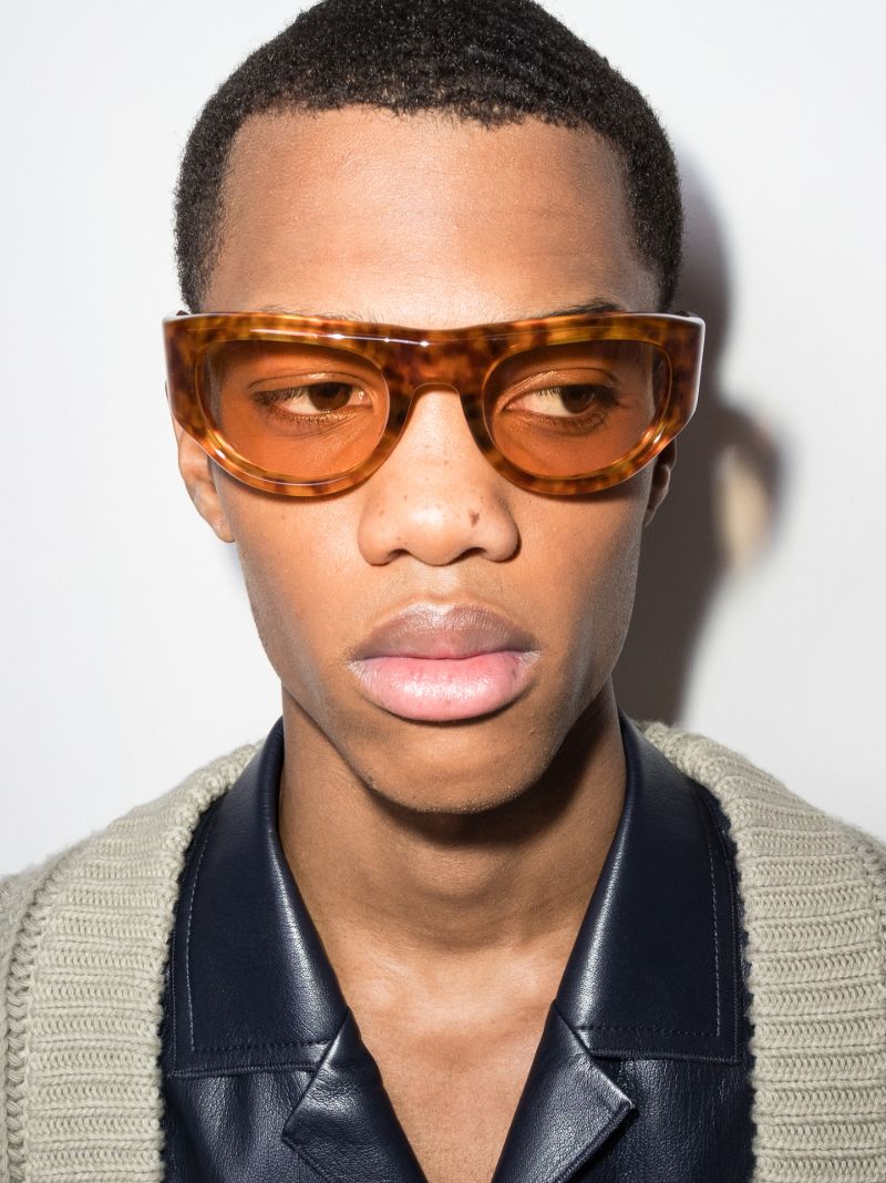 Brown Clyde Oval Sunglasses