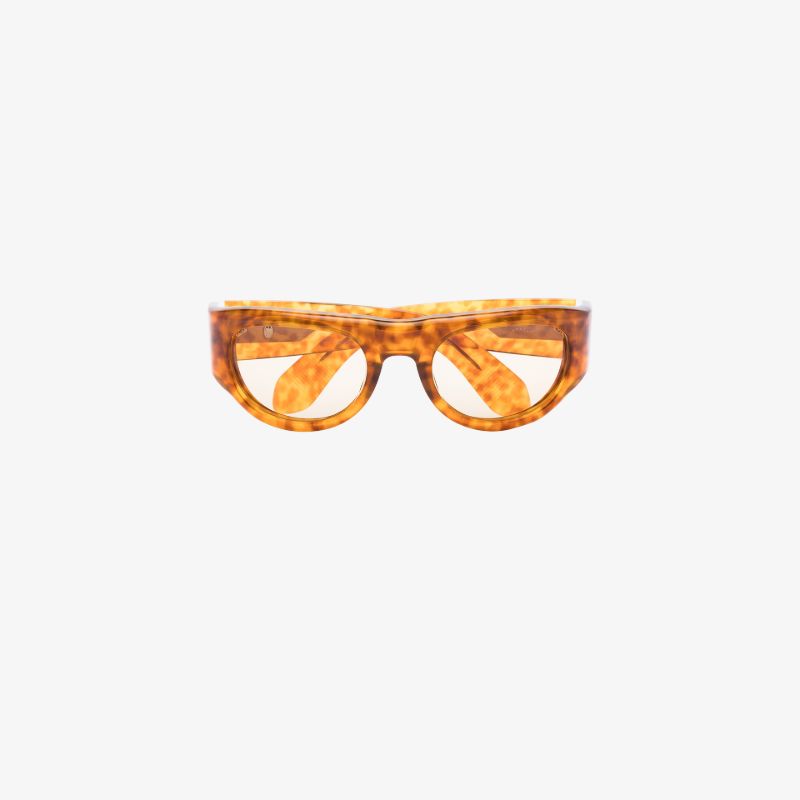 Brown Clyde Oval Sunglasses