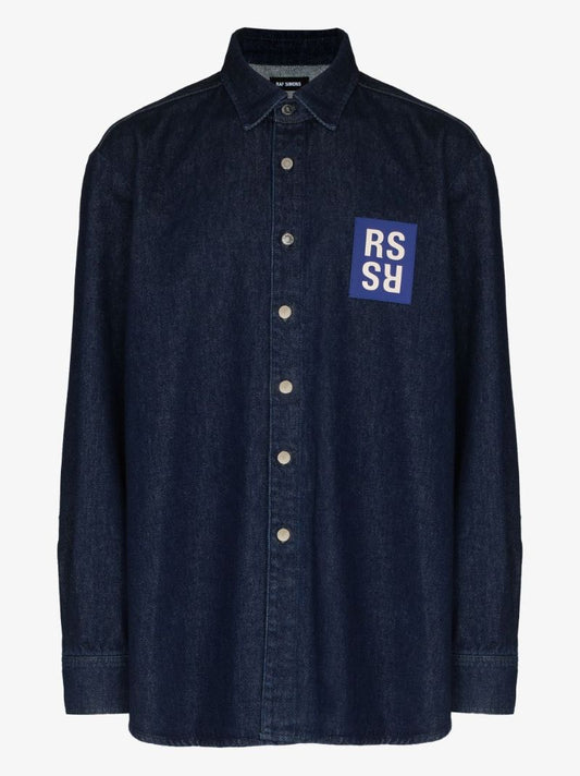 Logo Patch Denim Shirt
