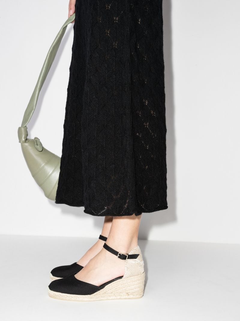 Black Carol 60 Wedge Espadrilles