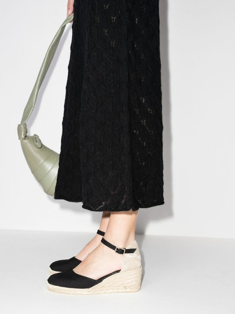 Black Carol 60 Wedge Espadrilles