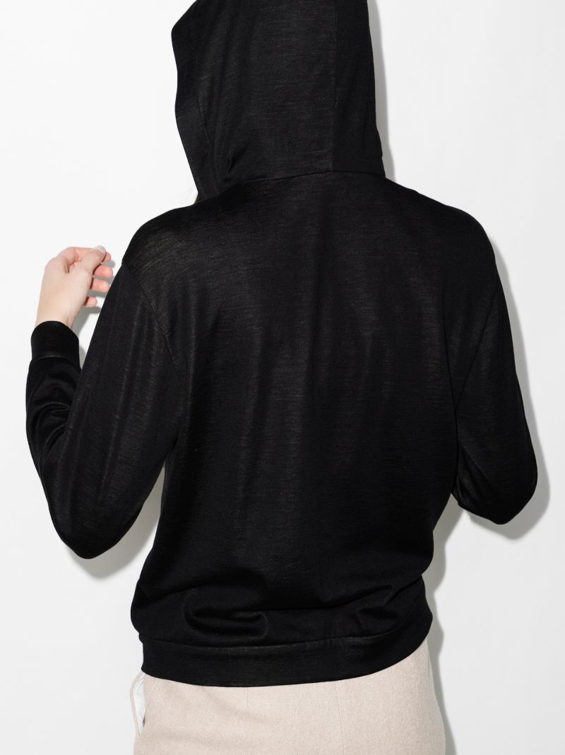 Monili-trim Zip-front Hoodie