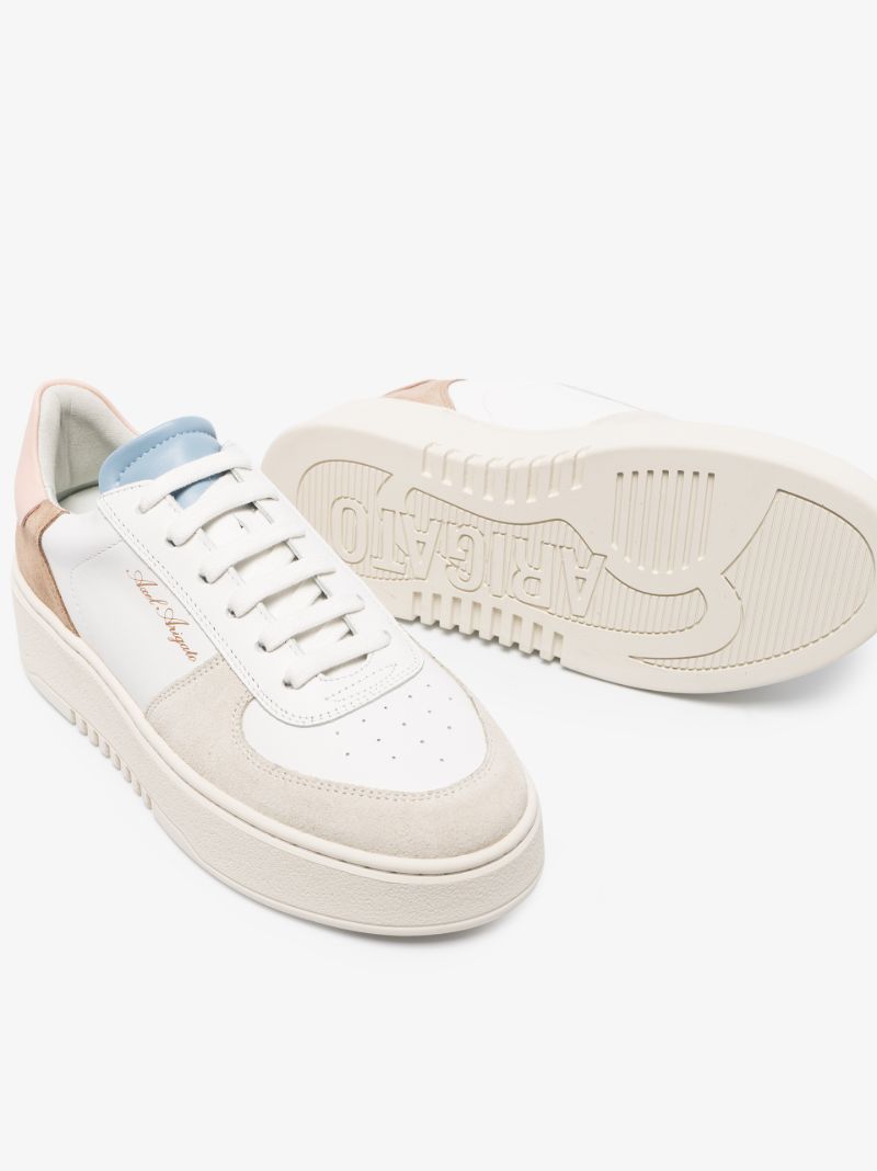 White Orbit Flatform Leather Sneakers