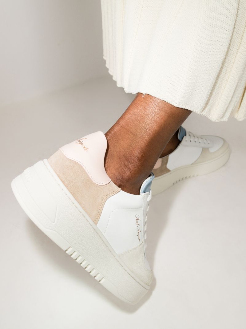 White Orbit Flatform Leather Sneakers
