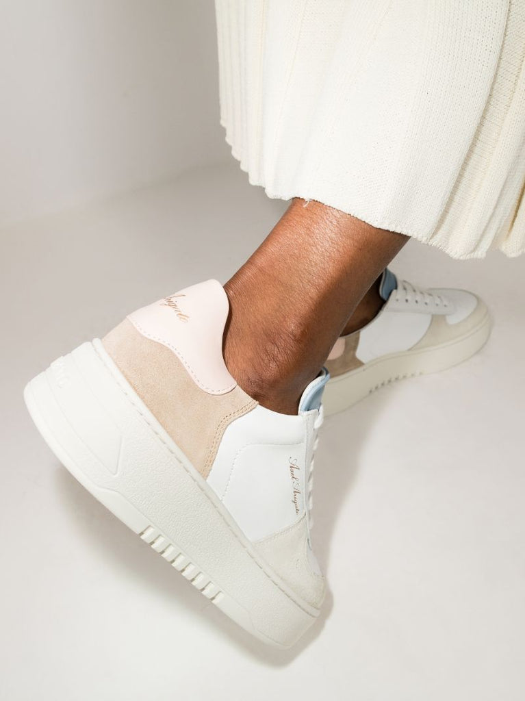 White Orbit Flatform Leather Sneakers