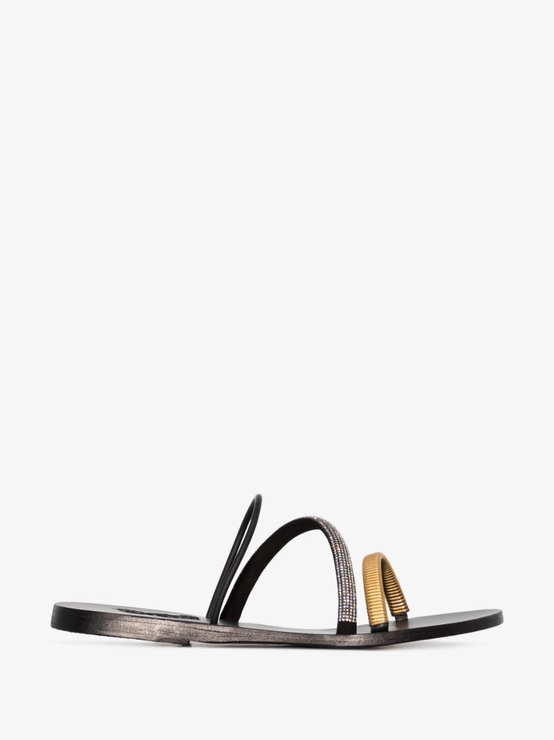 Black Polytimi Embellished Sandals