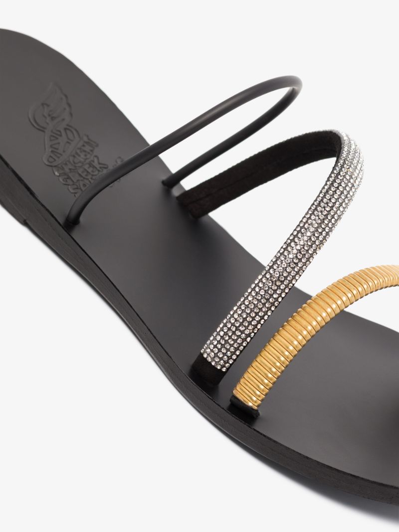 Black Polytimi Embellished Sandals