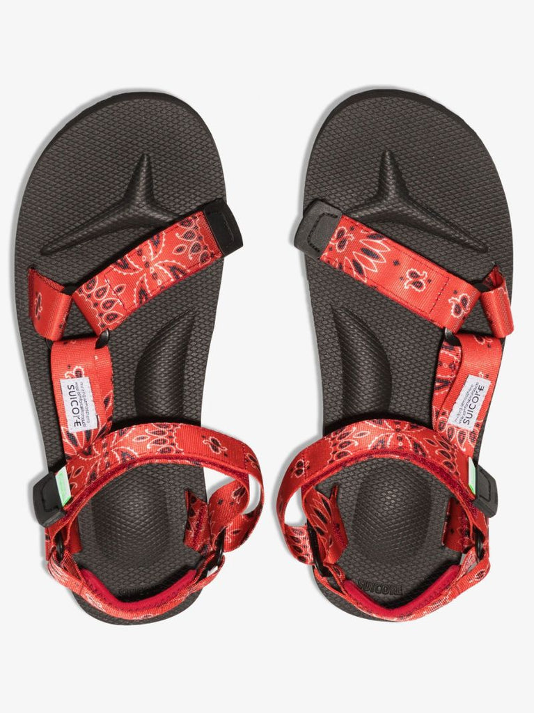 Red Depa Webbing Strap Sandals