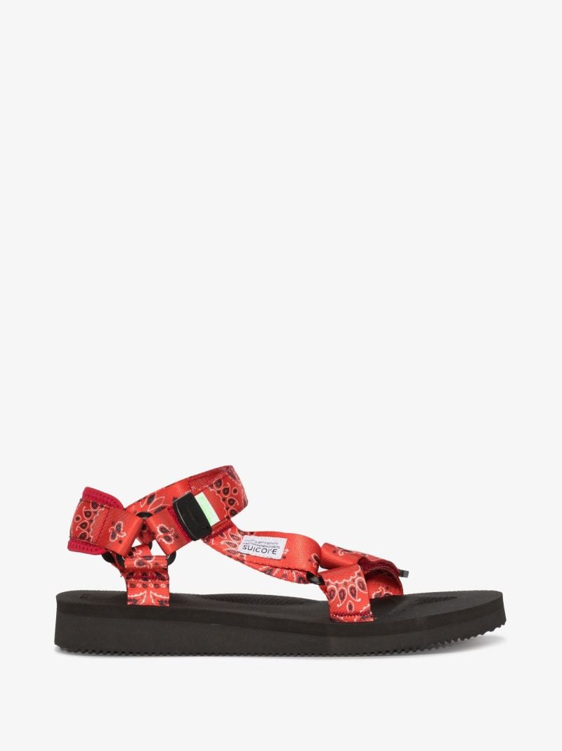 Red Depa Webbing Strap Sandals