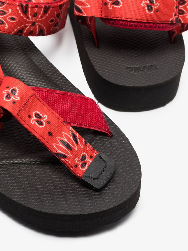 Red Depa Webbing Strap Sandals
