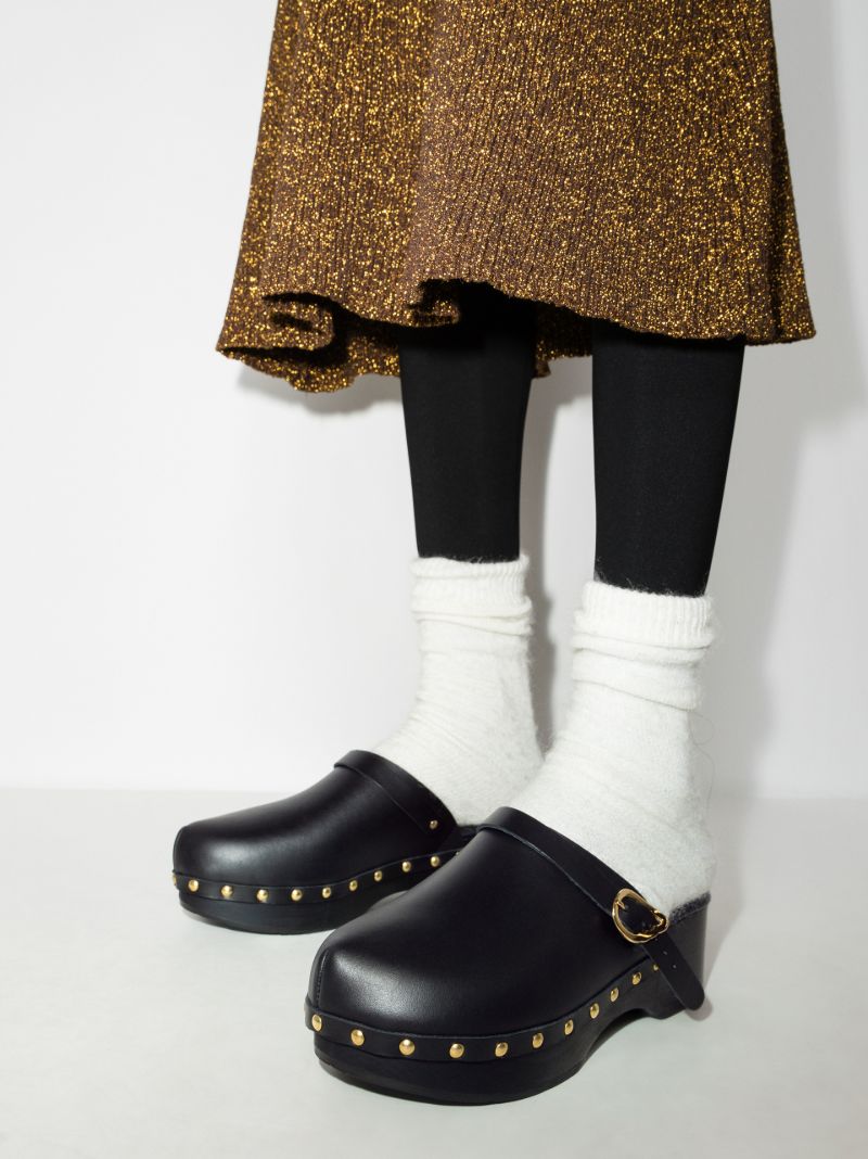 Black Classic 55 Leather Clogs