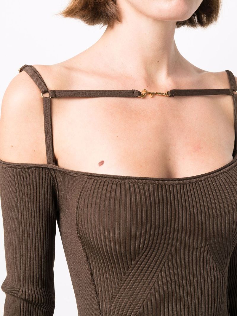 Brown  La Robe Sierra Ribbed-knit Dress