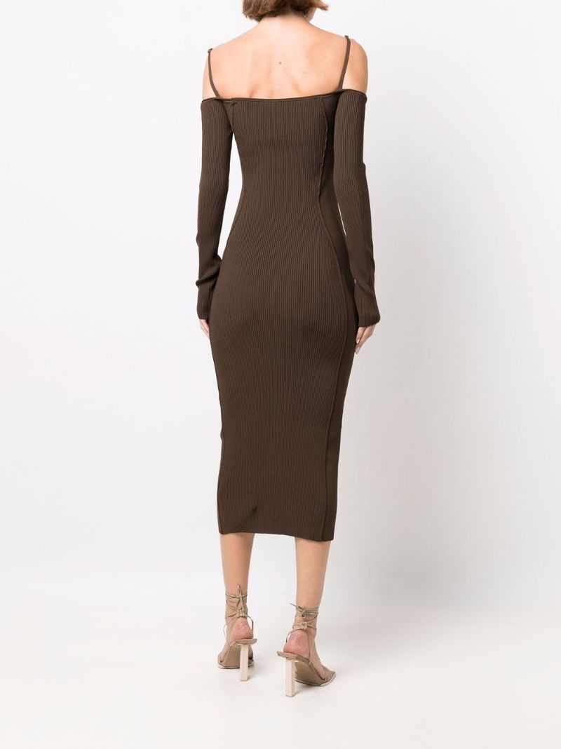 Brown  La Robe Sierra Ribbed-knit Dress