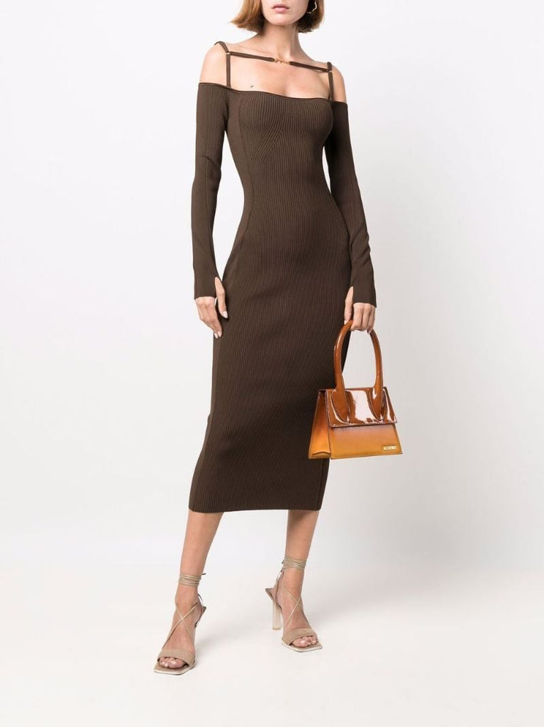 Brown  La Robe Sierra Ribbed-knit Dress