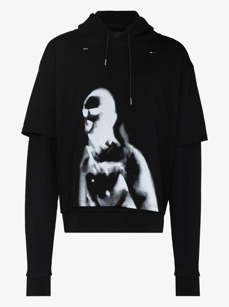 Ai Graphic Print Double Layer Hoodie