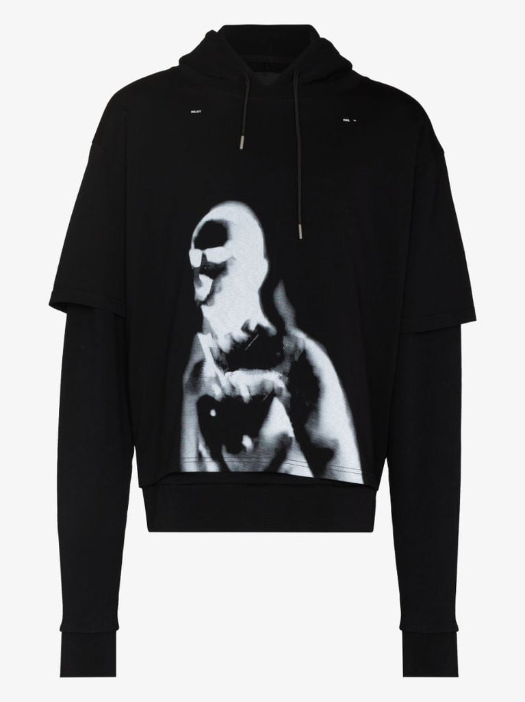 Ai Graphic Print Double Layer Hoodie