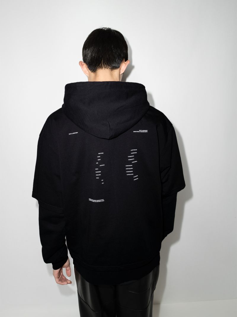 Ai Graphic Print Double Layer Hoodie