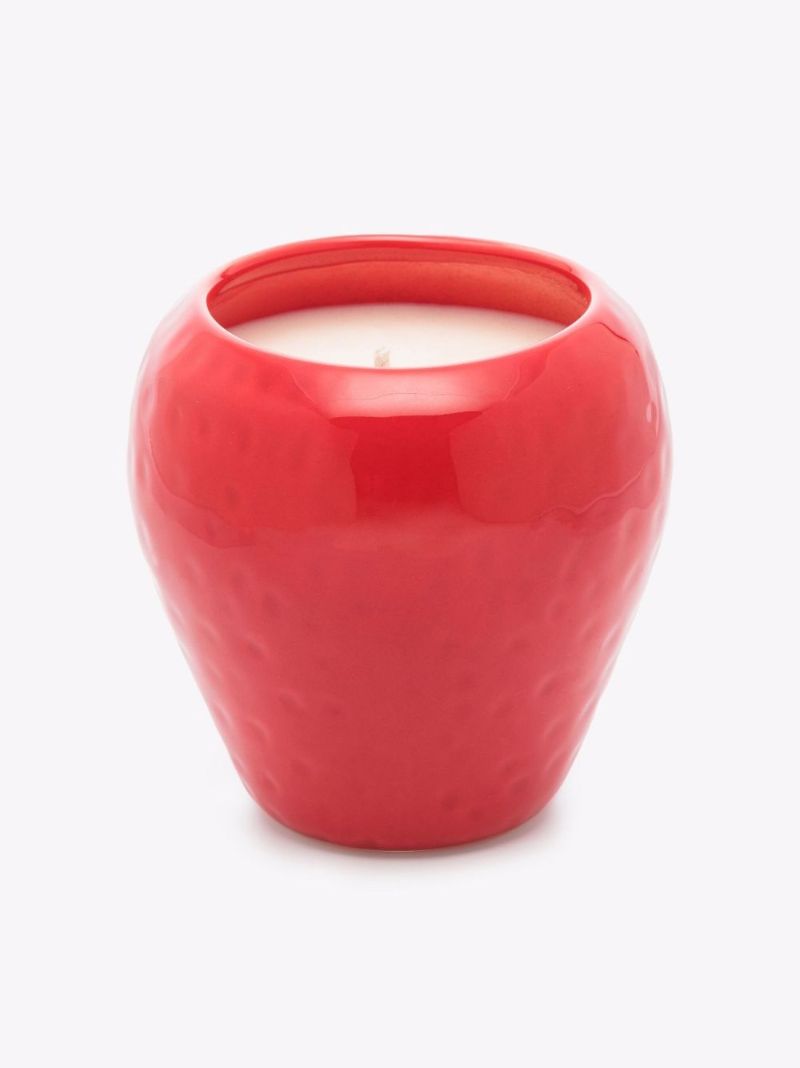 Red Strawberry Candle