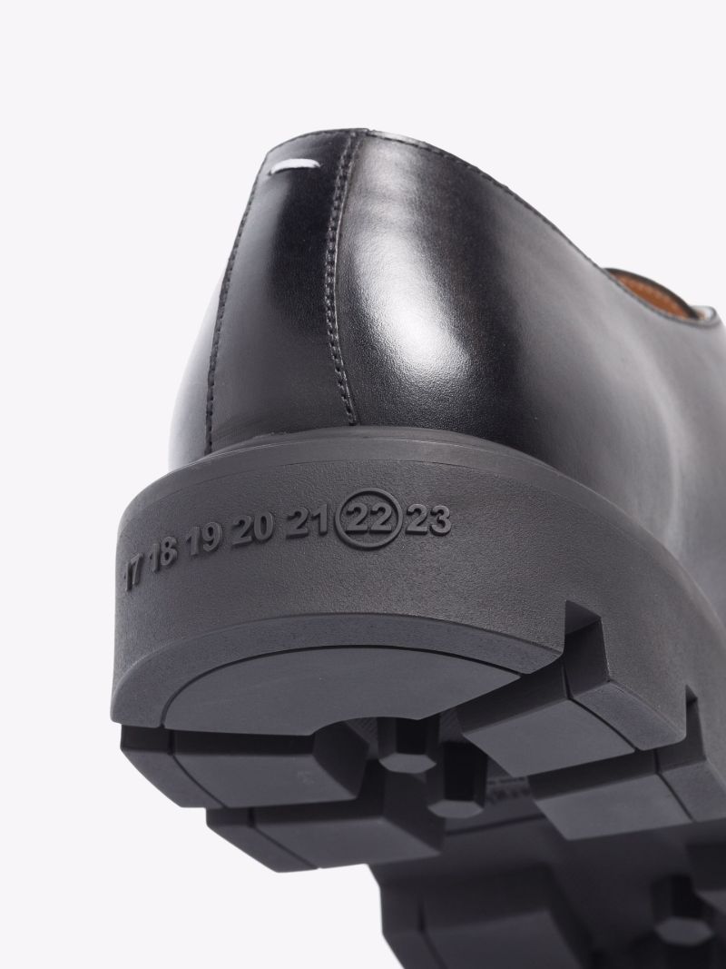Black Leather Derby Shoes