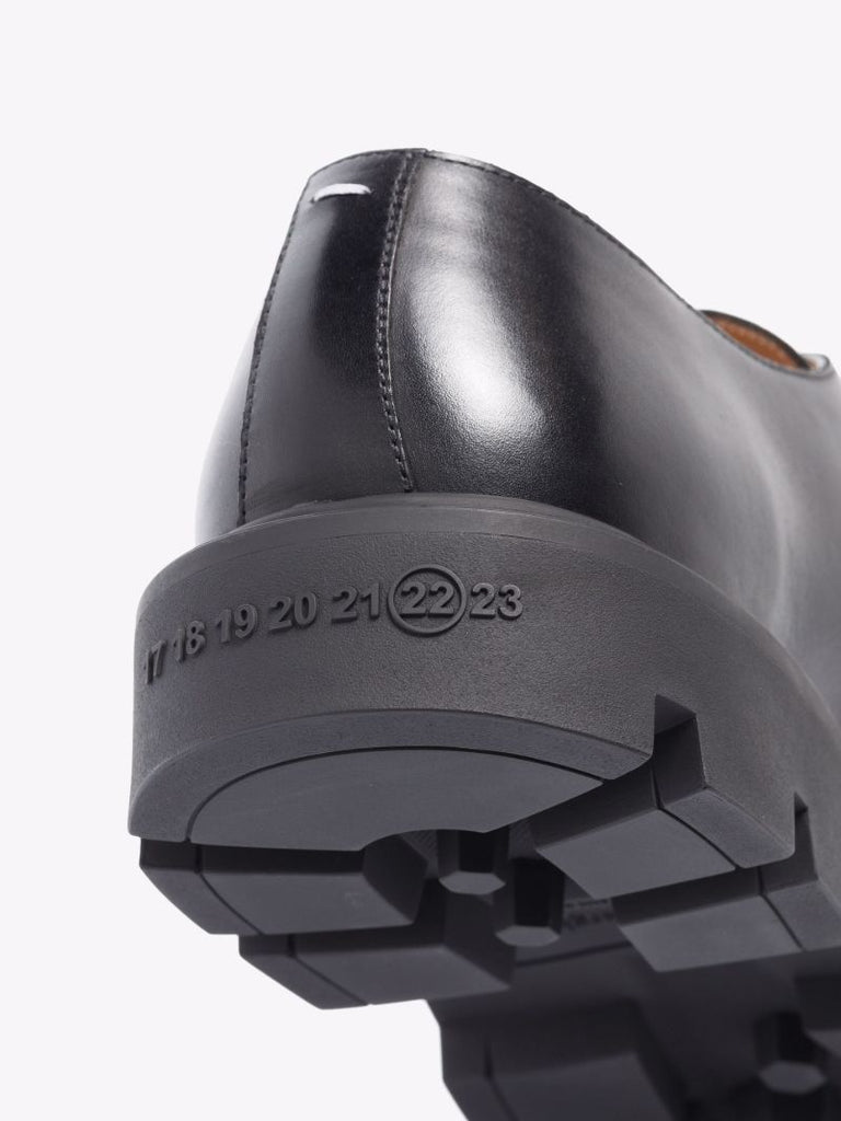 Black Leather Derby Shoes